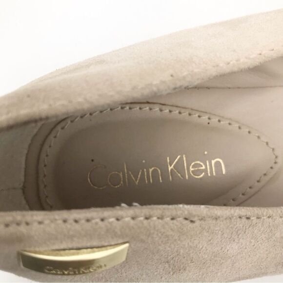 Calvin Klein FREDERICA Cream Suede Ballet Flats - Picture 8 of 13
